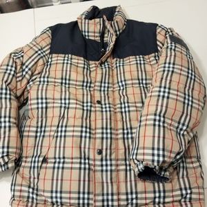 burberry puffer plaid jacket men size XL down Reversible